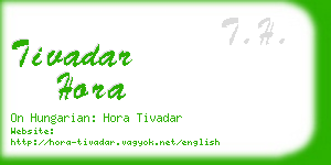 tivadar hora business card